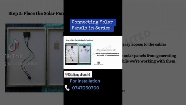 Connecting Solar Panels In Series #gosolar #solarpower #solarinstallation #learningonline