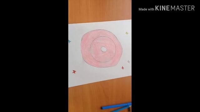 Моё первое видео про рисунок пончика  пж посмотрите