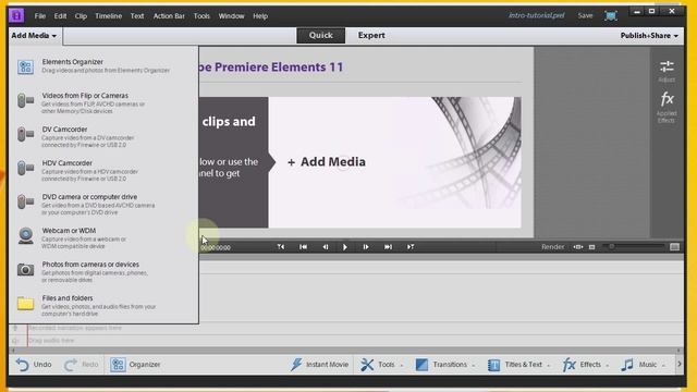 How to Add a Simple Intro to a Video with Premiere Elements