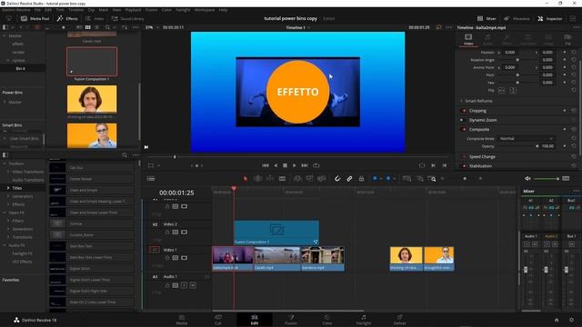 Davinci Resolve 18.1 - Media Background in Fusion - NUOVA FUNZIONE