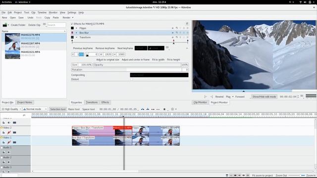 Kdenlive Tutorial - Transition #4 [Smooth Slide]