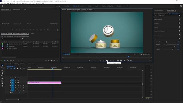Cara Membuat Efek Vignette Di Premiere Pro