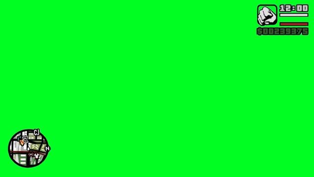 GTA San Andreas HUD Green Screen
