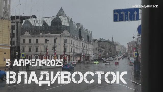 Владивосток дождь (5 апреля 2025).