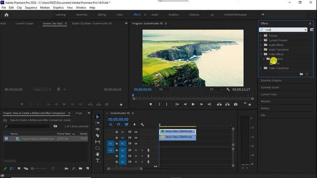How to Create a Before and After Comparison in Premiere Pro