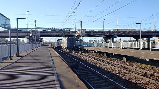 8 апреля 2025 г. Электровоз ЧС2Т-1039 с Дефектоскопом Сортировочная Имени Морозова