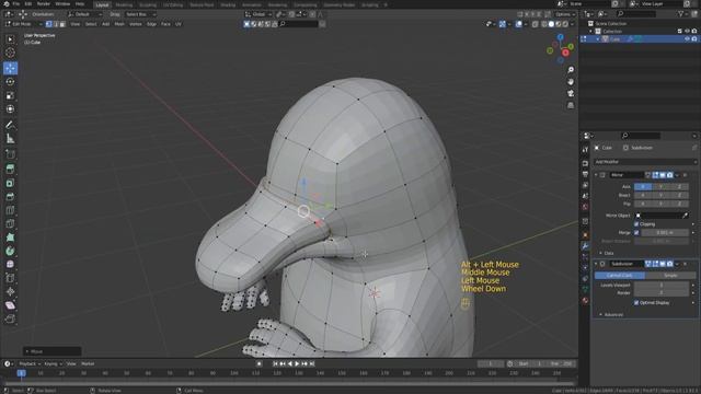 Stylized Platypus Modeling in Blender