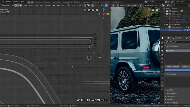 Blender 2.8 Car Modeling Turtorial - Part 12( The Fixed Frame Continued.)