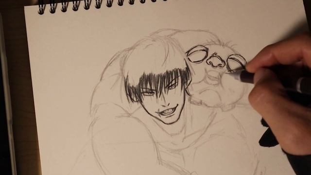 Drawing toji fushiguro with me Jujutsu Kaisen