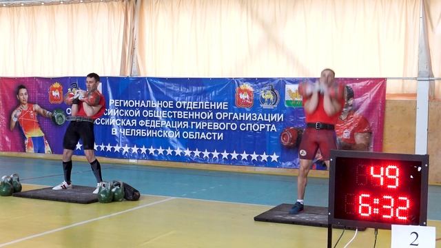 Толчок гирь Плотников Селиверстов Чемпионат Челябинской области 2025 по гиревому спорту