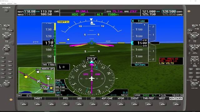 DA40 NG / Видео 2.1. Информация на PFD (часть 1)