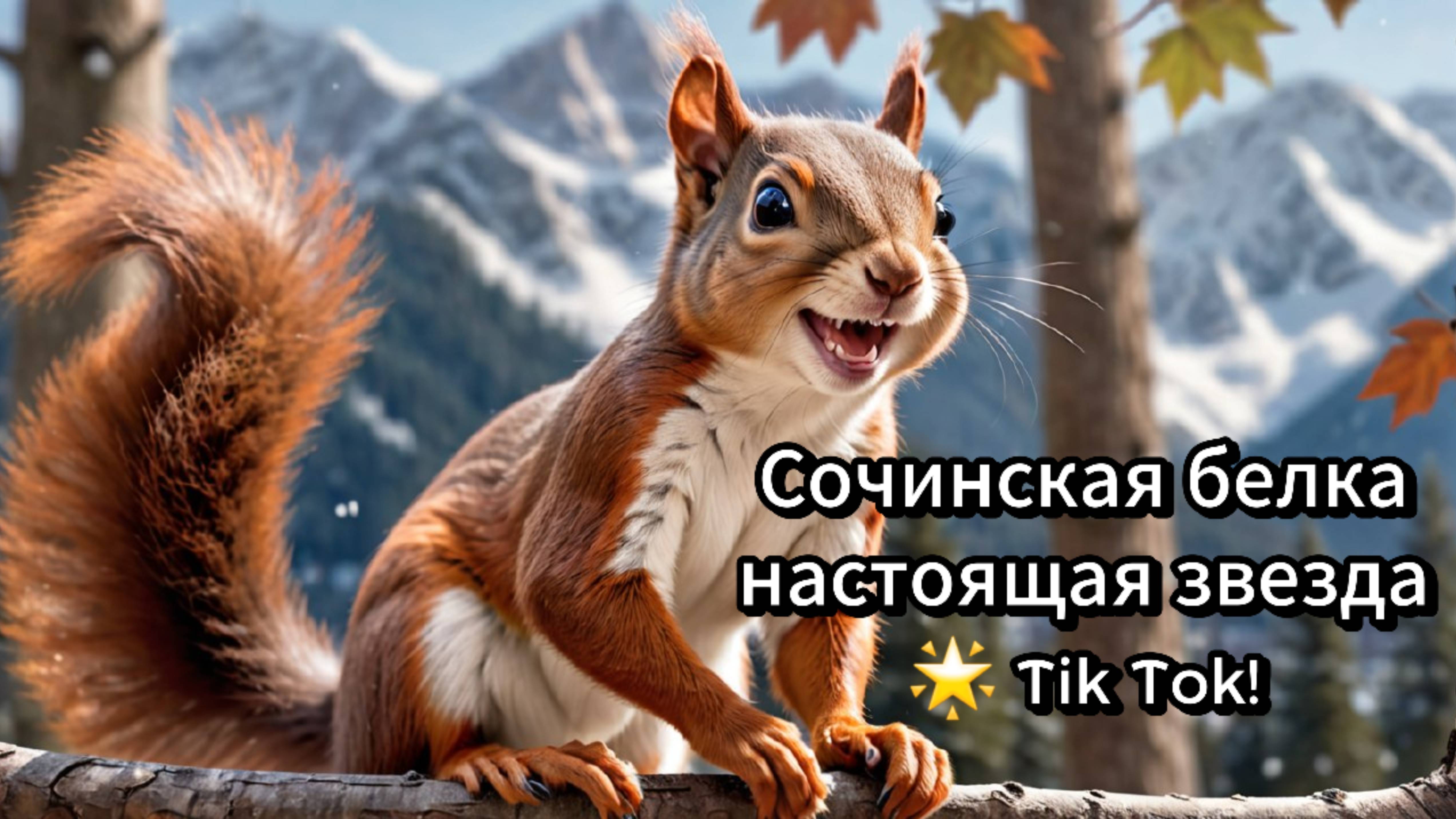 🌟 Сочинская белка — настоящая звезда TikTok! 🌟 #Сочи