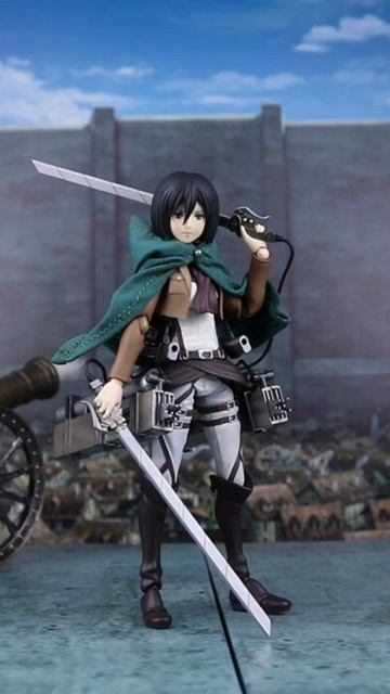 Mikasa Ackerman Attack on Titan Figma 🎬 #toys #mikasaackerman #shingekinokyojin #attackontitan