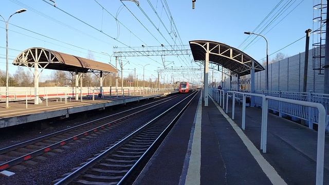 Двойной Электропоезд Ласточка ЭС2Г-010+ЭС2Г-023 Сообщением Тосно-Санкт-Петербург Славянка