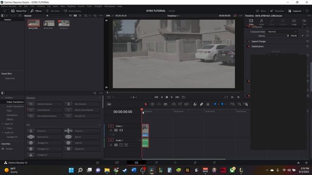 How To Use Gyro Data To Stabilize Footage In Davinchi Resolve