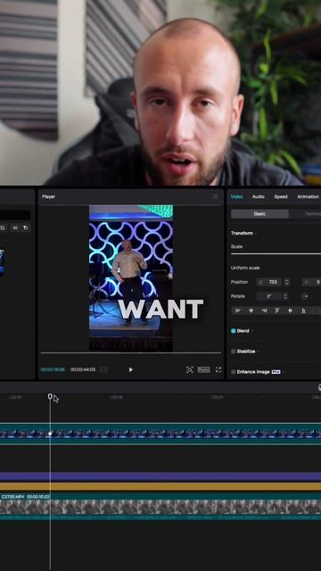 Make sure to set your aspect ratio to 9:16 if you have a horizontal video