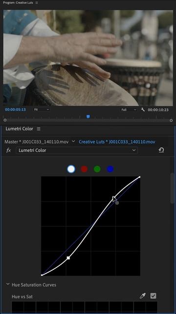 Using Creative LUTs in Premiere Pro  #premierepro #adobepremierepro #shorts