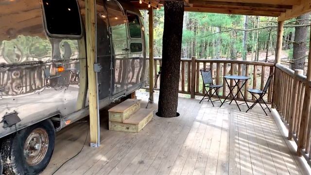 AIRSTREAM TREEHOUSE! Treehouse Glamping at Mohican State Park in Ohio.