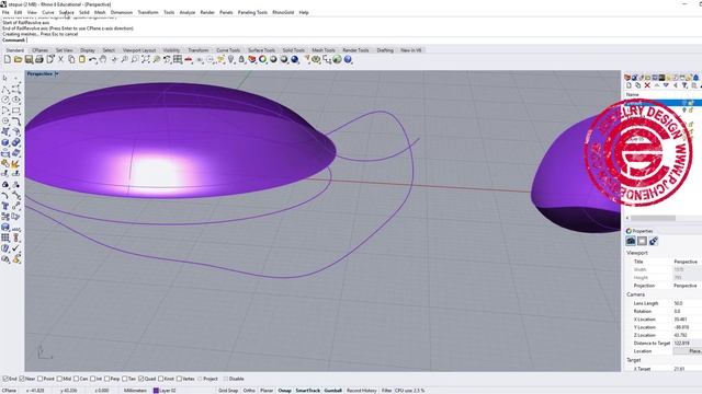 Organic Form 3D Modeling in Rhino 6: Jewelry CAD Design Tutorial #100