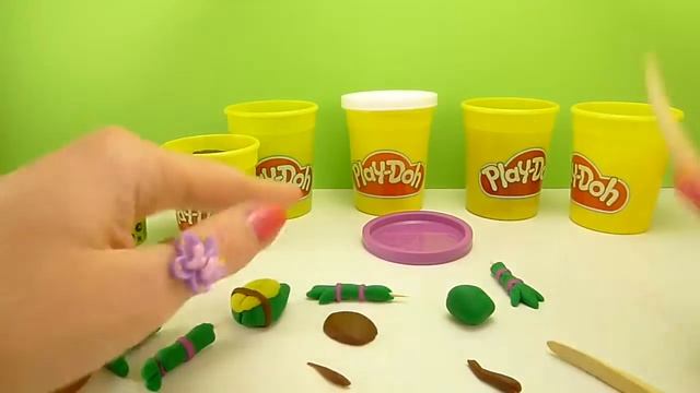KID YU Donatello   Teenage Mutant Ninja Turtle Step By Step Creation   Пластилин Плей До