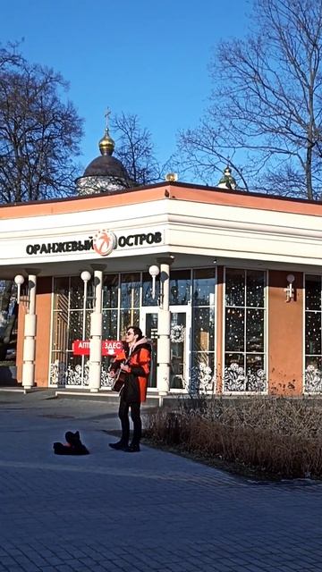 Белгород. Уличный музыкант и памятник Богдана Хмельницкого