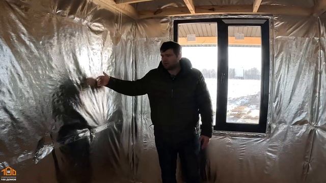 Каркасный дом-баня 8х8,5м с террасой. Видеообзор готового объекта.