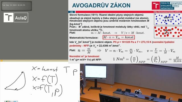 Základní termodynamické veličiny a vztahy mezi nimi 6TT 2 2023/24