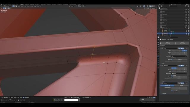 Cuda project  Lower wishbone modeling in blender. timelapse