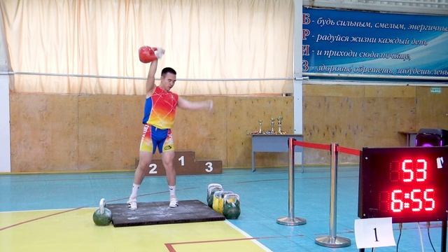 Аксентьев Данил рывок гири 32 кг Чемпионат Челябинской области 2025