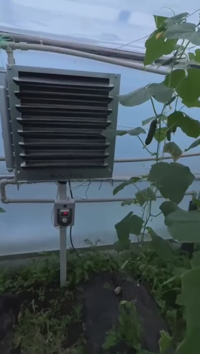 Отопление теплицы. Тепловентилятор водяной Nefedtorg