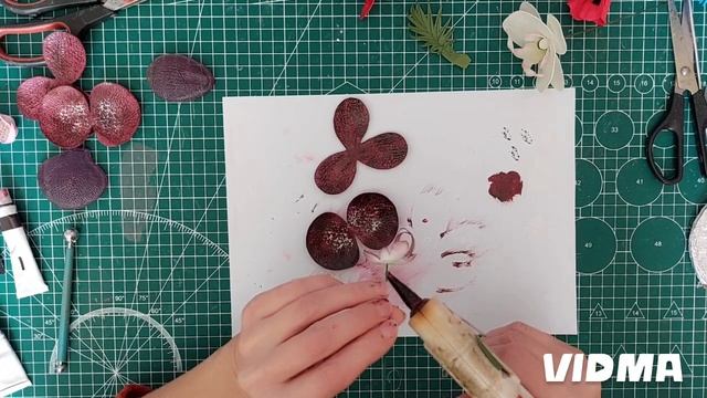 Орхидея из фоамирана. Брошка