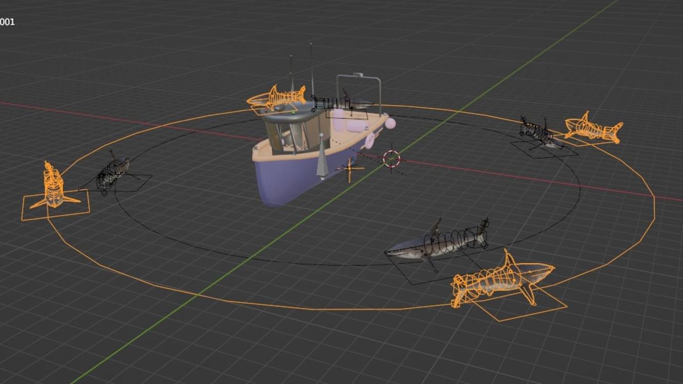 BLENDER 3.6 Акула ригг и анимация