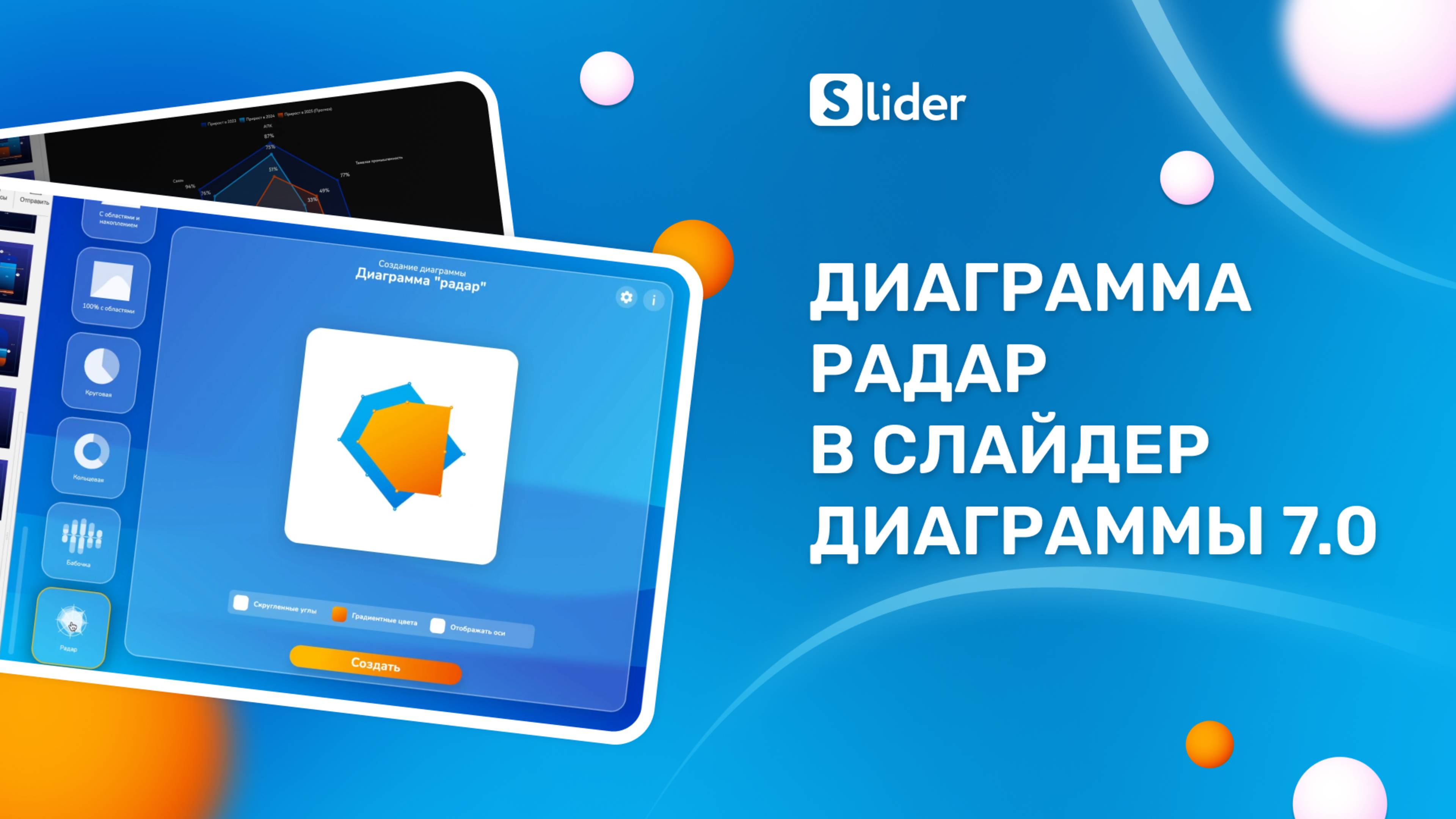 Диаграмма Радар в Слайдер Диаграммы 7.0