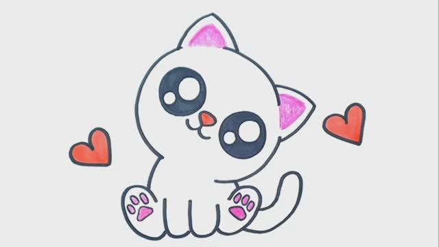 КАК НАРИСОВАТЬ МЕЧТАТЕЛЬНОГО КОТА ЛЕГКО ШАГ ЗА ШАГОМ