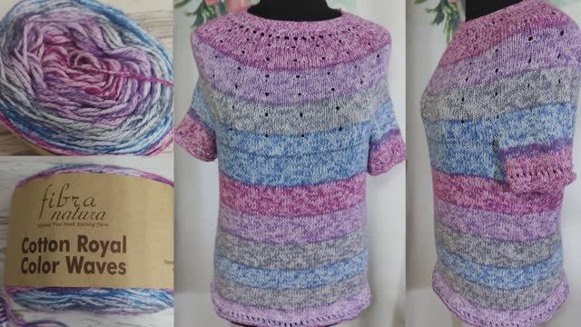 ВЯЖЕМ ЗА 3 ДНЯ ЛЕТНЮЮ КОФТОЧКУ С круглой кокеткой. (1)