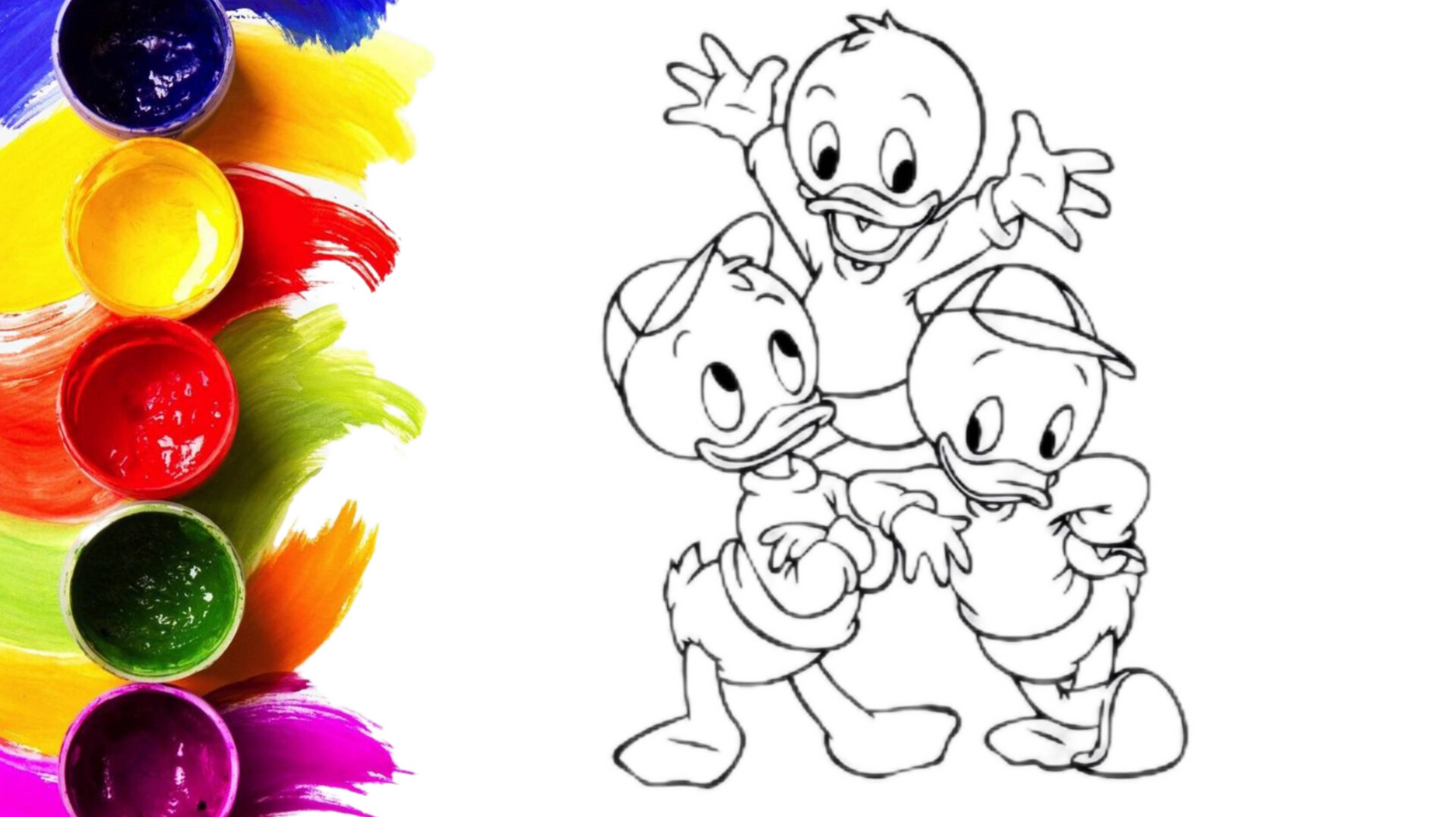Утиные истории Walt Disney раскраска для детей/рисование