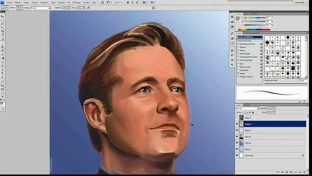 Babylon 5 John Sheridan Digital Speed Painting - Illustration Timelaps by Lunart