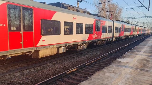 Электропоезд ЭС2Г-040 038 Ласточка-Экспресс сообщением Москва Ленинградский вокзал - Клин