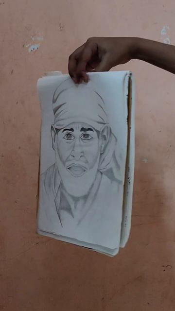 Drawing Sai Baba 🙏😭 ❤️❤️#shorts