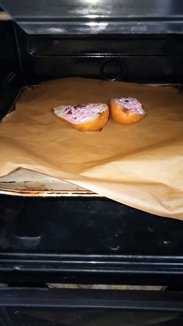 Печеная груша с Творогом и вишней #повар #пп
