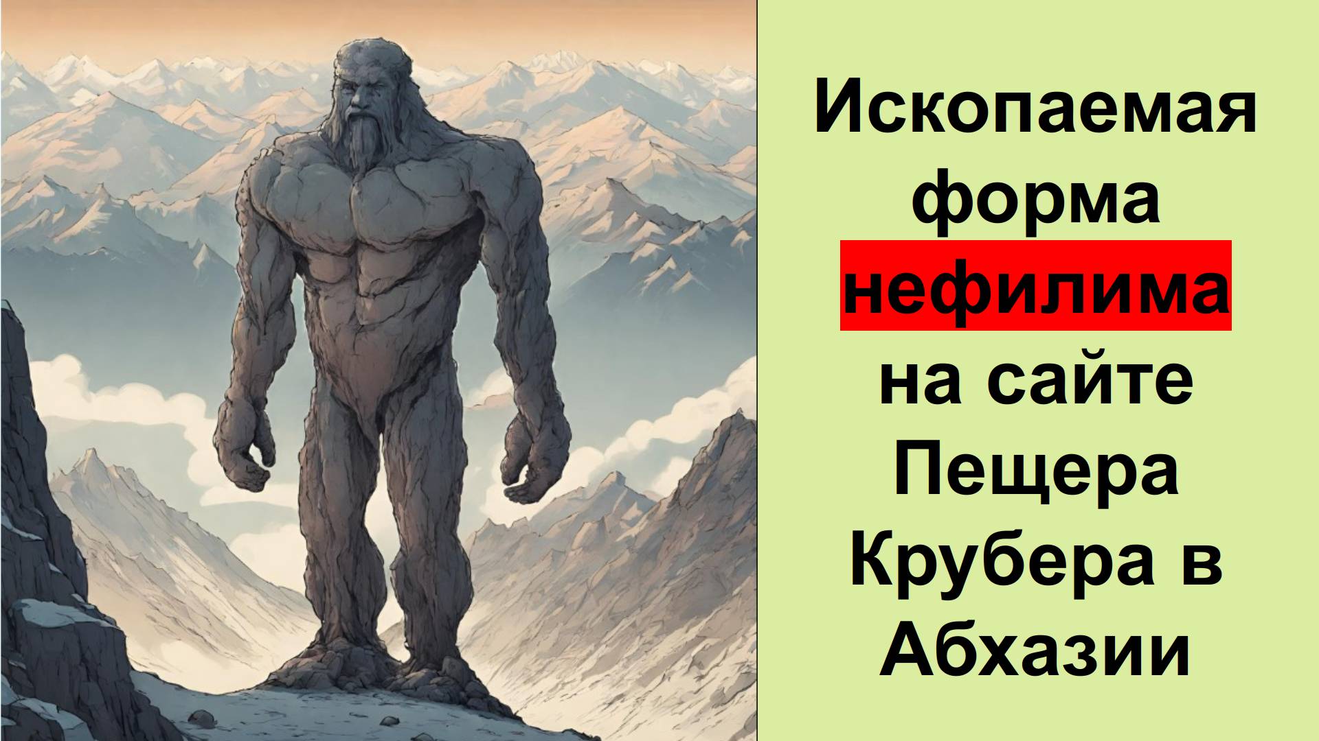 Пещера Крубера в Абхазии и окаменевшие нефилимы доисторических времен, которые ее образуют.