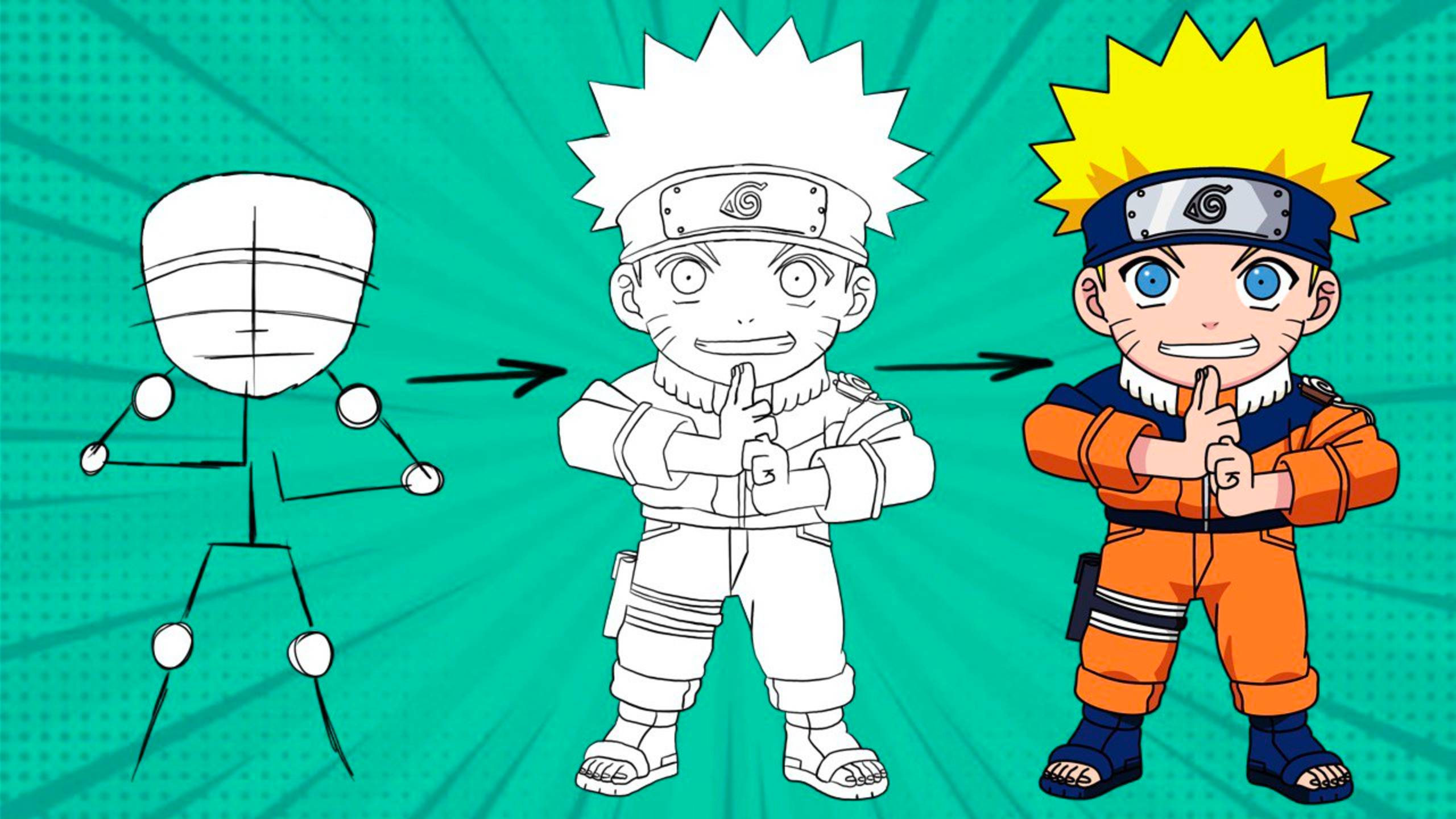 Рисуем Наруто | Пошаговое Рисование | Наруто Узумаки | Naruto