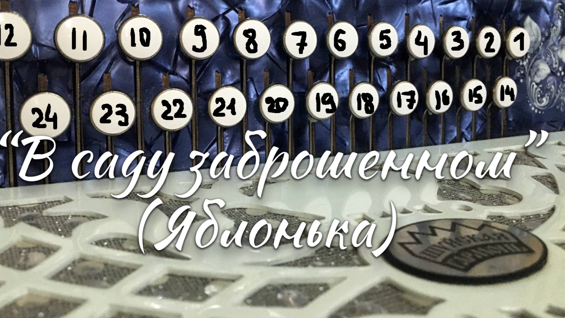 "В саду заброшенном, у дальней заводи" (Яблонька) / Разбор на гармони по цифрам