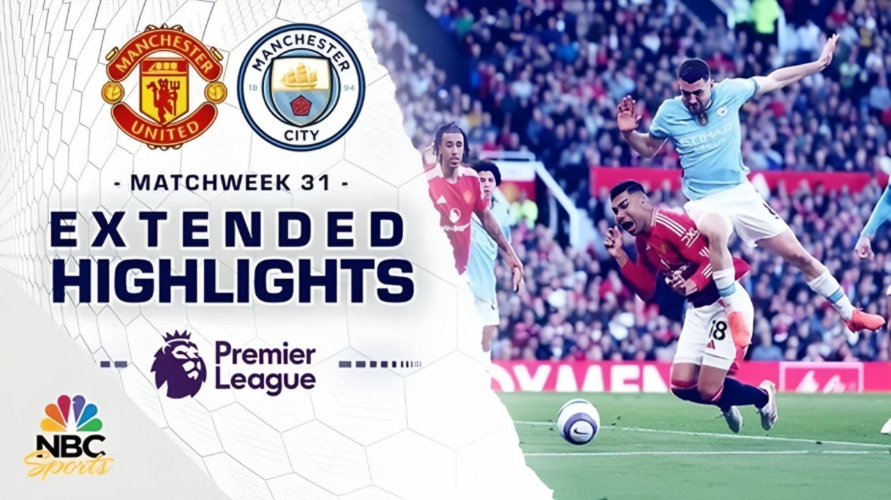 Обзор матча 31 тура Английской Премьер-Лиги НА РУССКОМ. Манчестер Юнайтед - Манчестер Сити