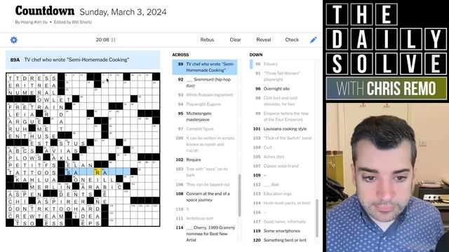 Sunday: "Countdown" - 3 March 2024 New York Times Crossword
