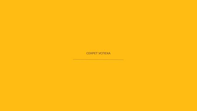 Секрет успеха.
