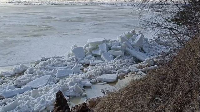 Как образуется ледяная гора во время ледохода.