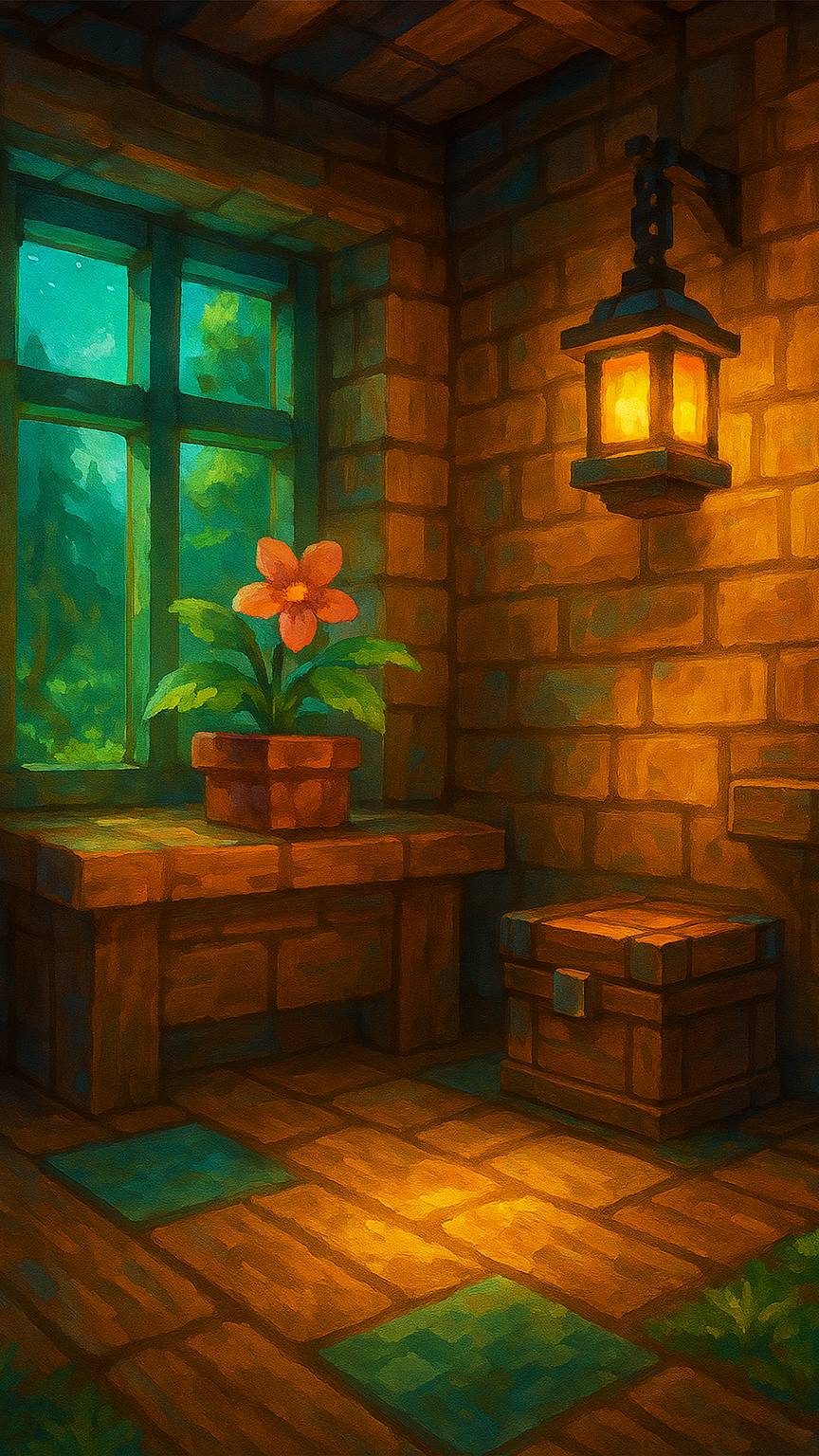 🌸 Домашний уют: ставим цветочный горшок в Minecraft! 🌿