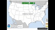 Future Radar - June 3-5 - wind and hail risks in various places