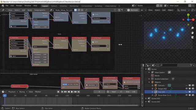 UNWRAPPING TEXT OUTLINES IN BLENDER.